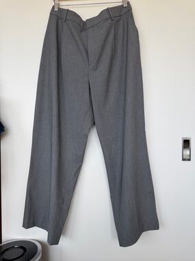 Uniqlo wide leg Charcoal Dress Trousers 30”inseam